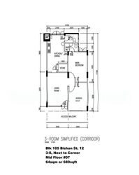 Blk 105 Bishan View (Bishan), HDB 3 Rooms #568752401